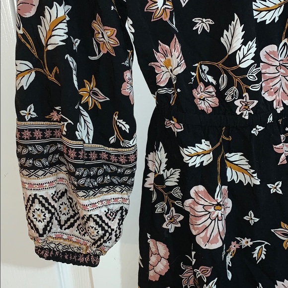 OLD NAVY | Black Floral Print Dress - Picture 2 of 4